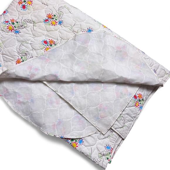 Picasso Bouquet of Peace Vintage 70s Made in USA Bedspread Blanket 118”x78” - Picture 4 of 5